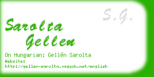 sarolta gellen business card
