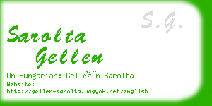 sarolta gellen business card